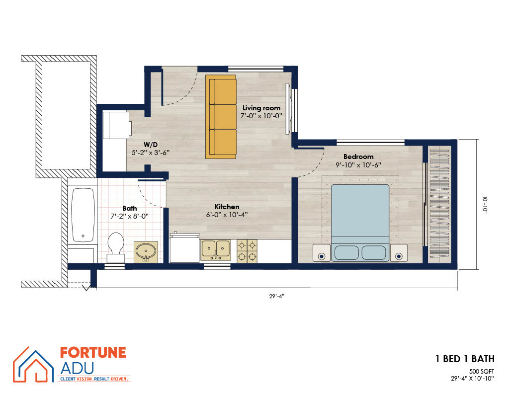ADU Floor Plan - Fortune ADU