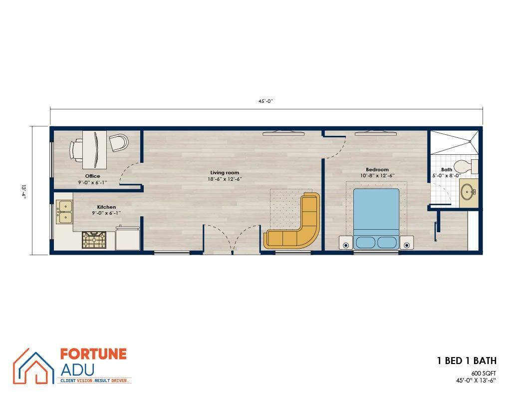 ADU Floor Plan - Fortune ADU