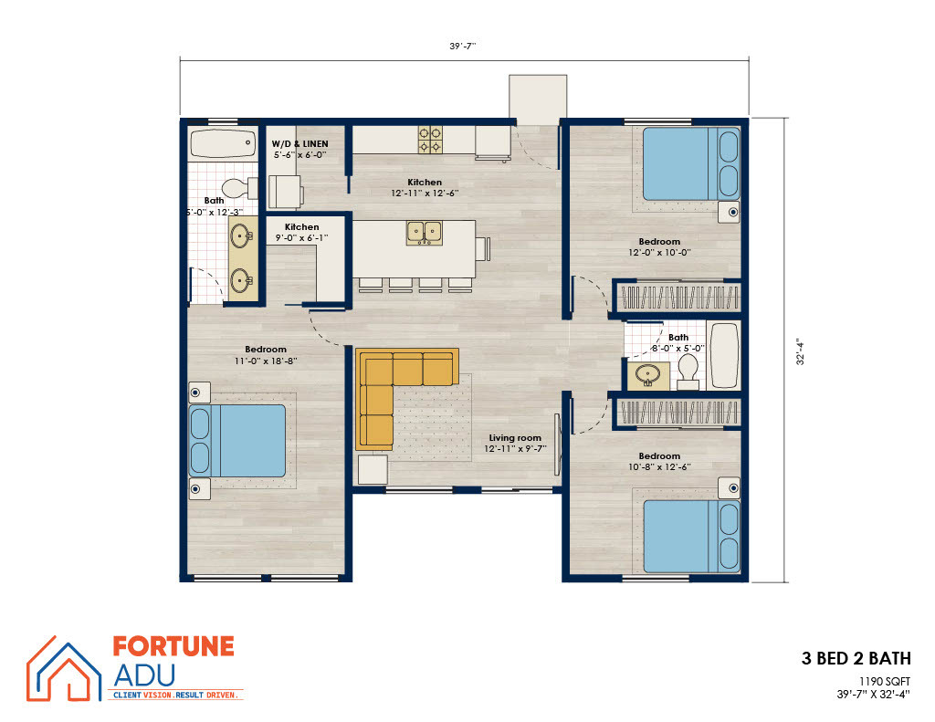 ADU Floor Plan - Fortune ADU