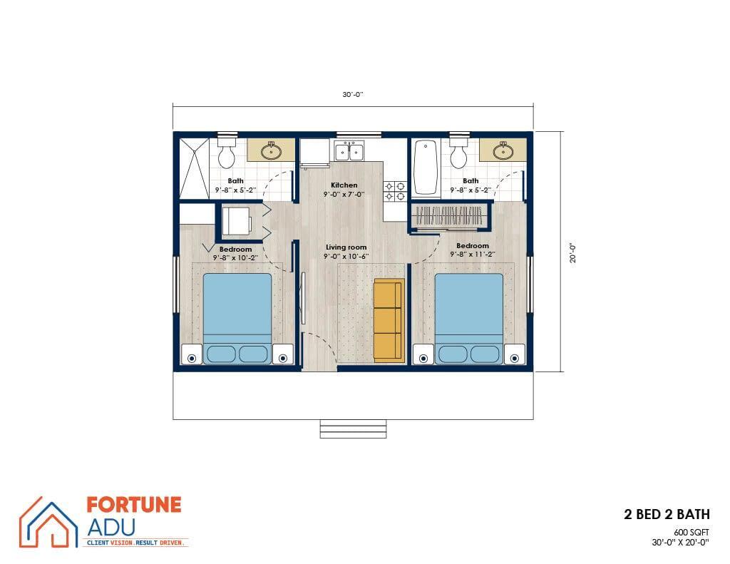 ADU Floor Plan - Fortune ADU