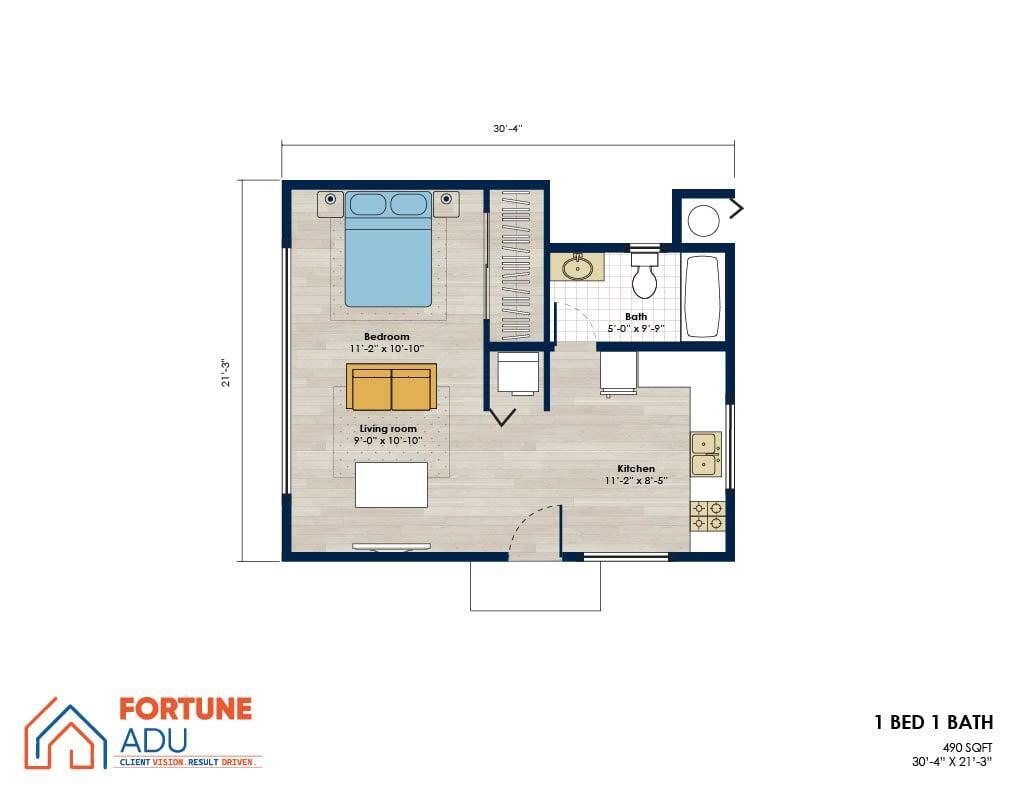 ADU Floor Plan - Fortune ADU