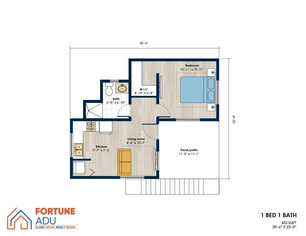 ADU Floor Plan - Fortune ADU