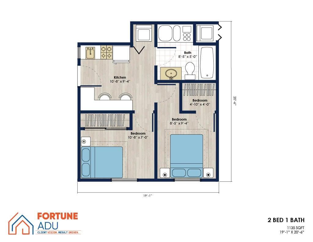 ADU Floor Plan - Fortune ADU